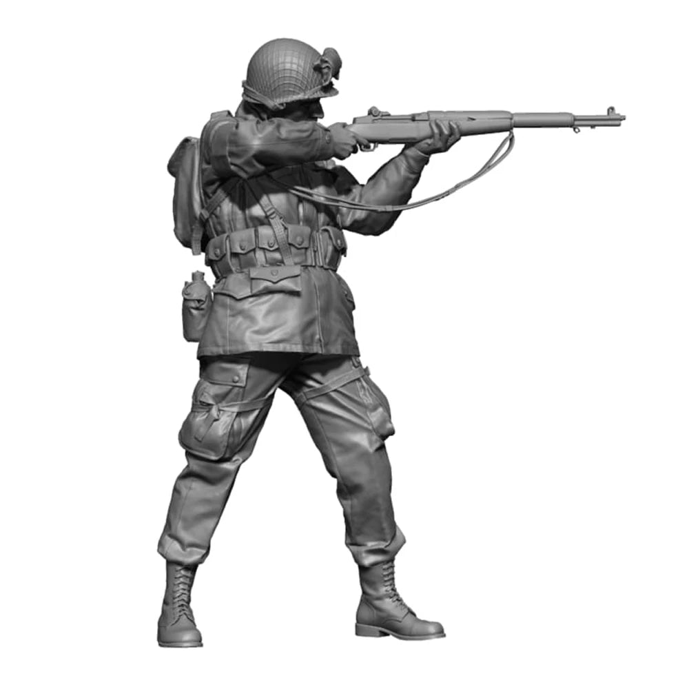 1/16 WWII U.S. Paratrooper Rifleman, Resin Model Figure Kit, Unassembled and Unpainted