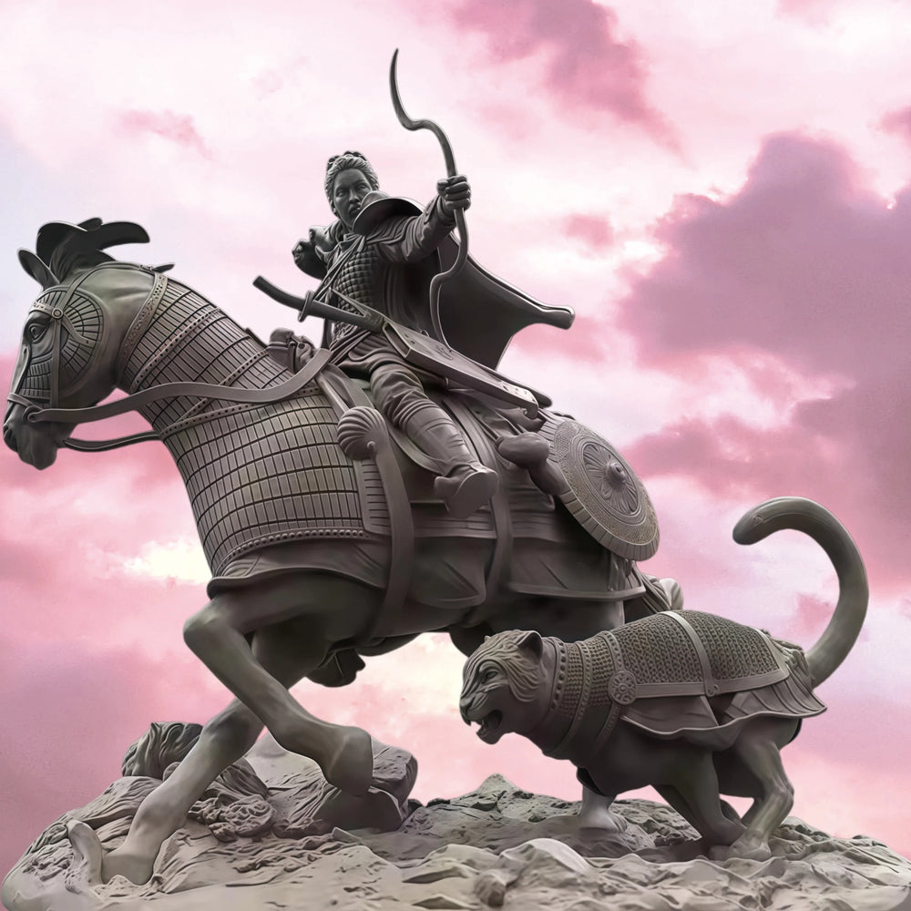 1/24 Medieval Fantasy Female Knight, 4 Figures, Resin Model Figure Kit, Unassembled and Unpainted