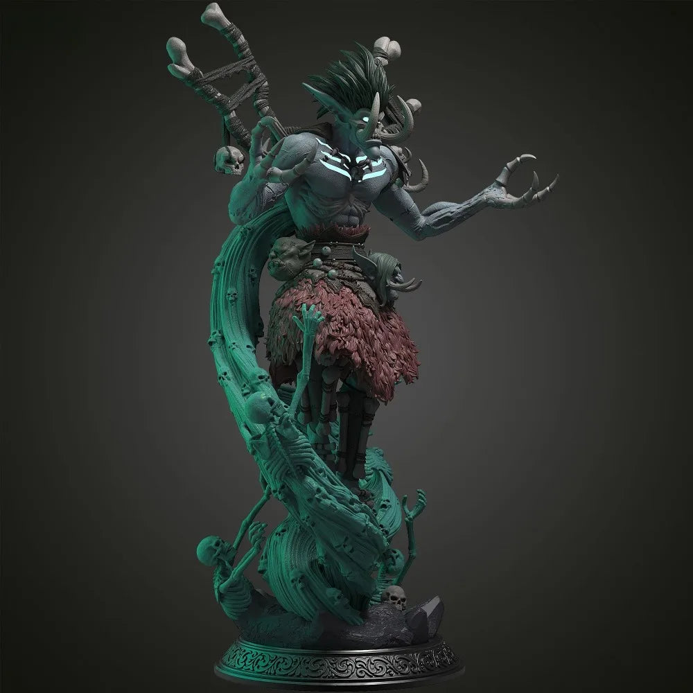 150mm Troll Tribe Death Loa, Resin Model Figure Kit, Fantasy Theme, Unassembled and Unpainted