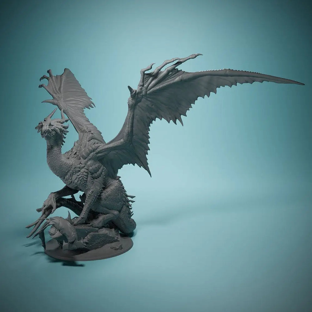 80mm Azure Dragon, Resin Model Creature Kit, Fantasy Theme, Unassembled and Unpainted