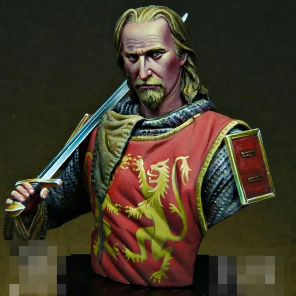 1/16 Medieval Richard I Lionheart, Resin Model Bust Kit, Unassembled and Unpainted