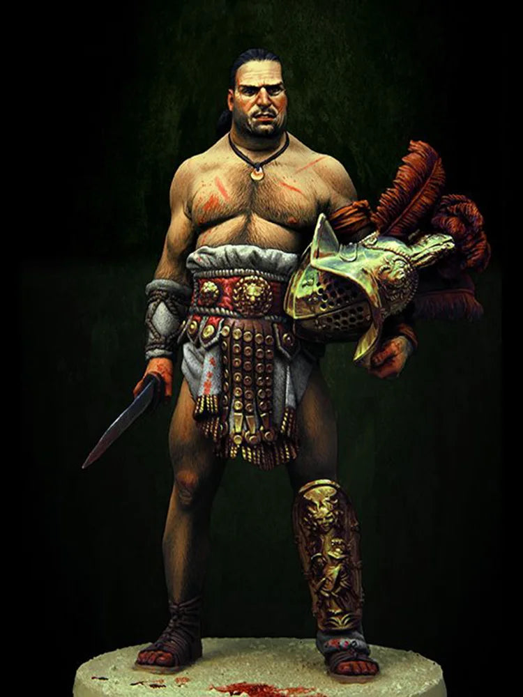 90mm Ancient Roman Gladiator with Severed Head, Resin Model Figure Kit, Unassembled and Unpainted
