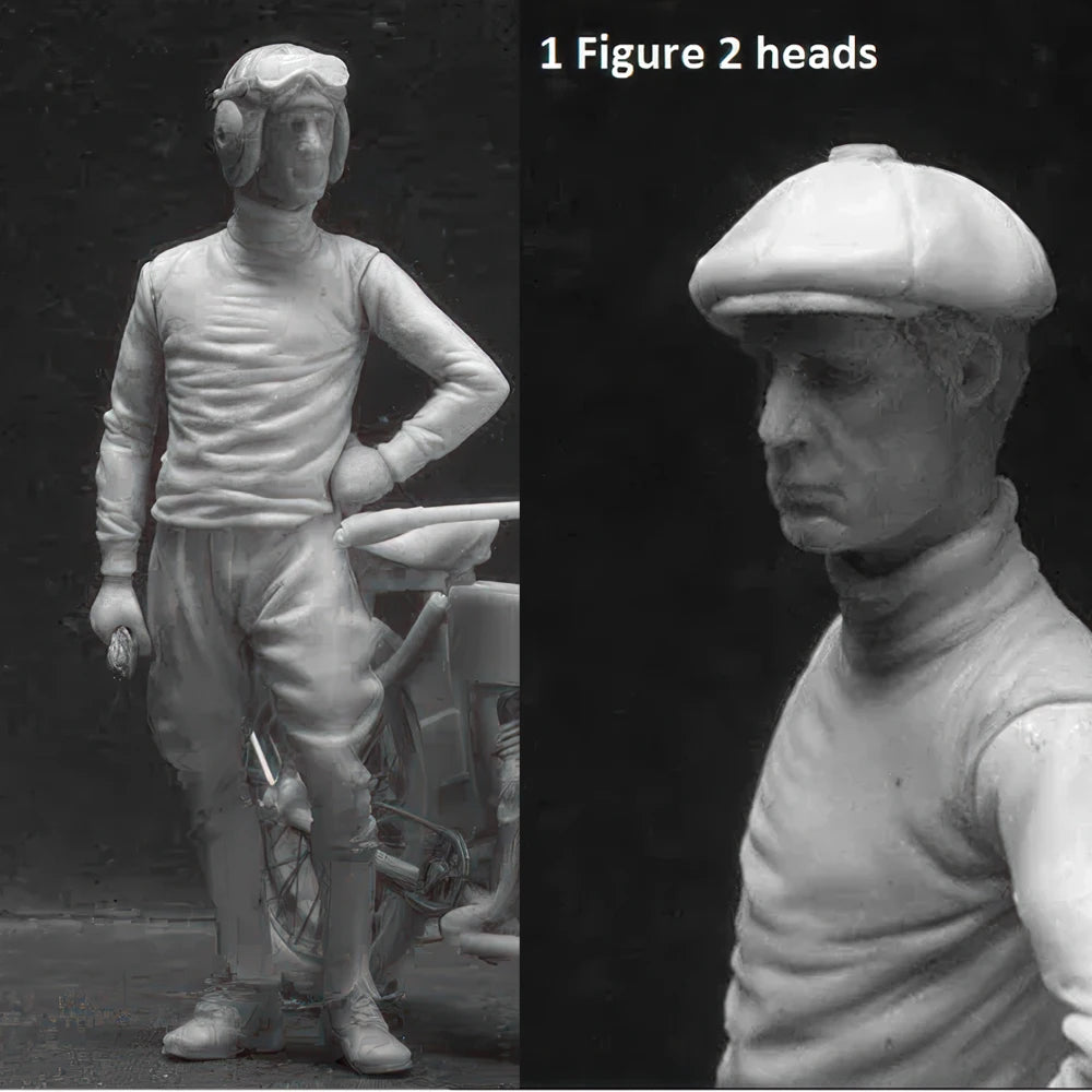 1/35 Modern Motorcycle Rider, Resin Model Figure Kit, Historical Theme, Unassembled and Unpainted