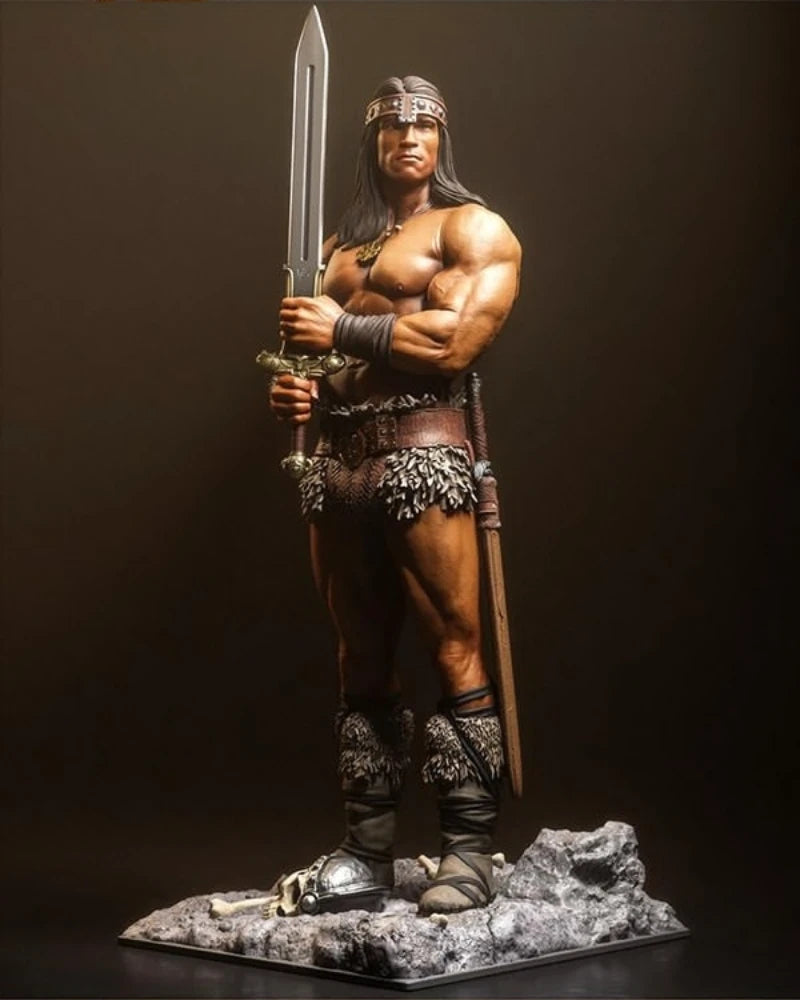 1/24 Medieval Barbarian Warrior, Resin Model Figure Kit, Unassembled and Unpainted