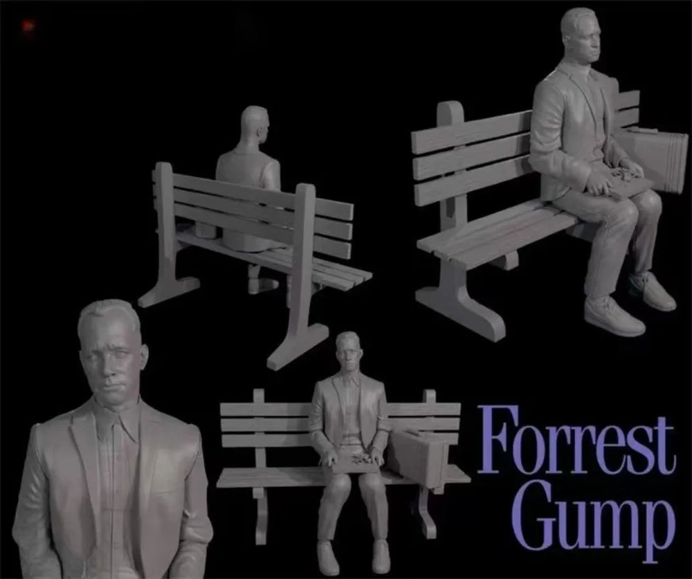 1/24 Modern Forrest Gump, Resin Model Figure Kit, Unassembled and Unpainted