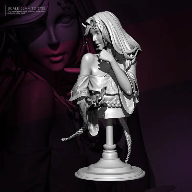 55mm Ghost Princess, Resin Model Bust Kit, Fantasy Theme, Unassembled and Unpainted