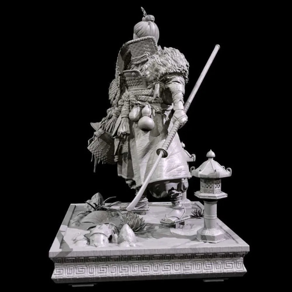 35mm Medieval Ghostfaced Samurai, Resin Model Figure Kit, Unassembled and Unpainted