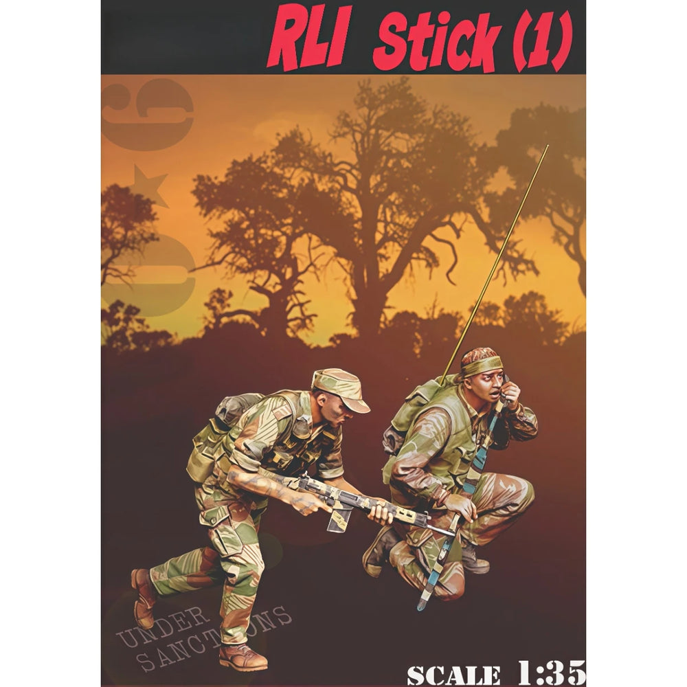 1/35 Cold War Infantry Squad Advancing, 4 Figures, Resin Model Figure Kit, Unassembled and Unpainted