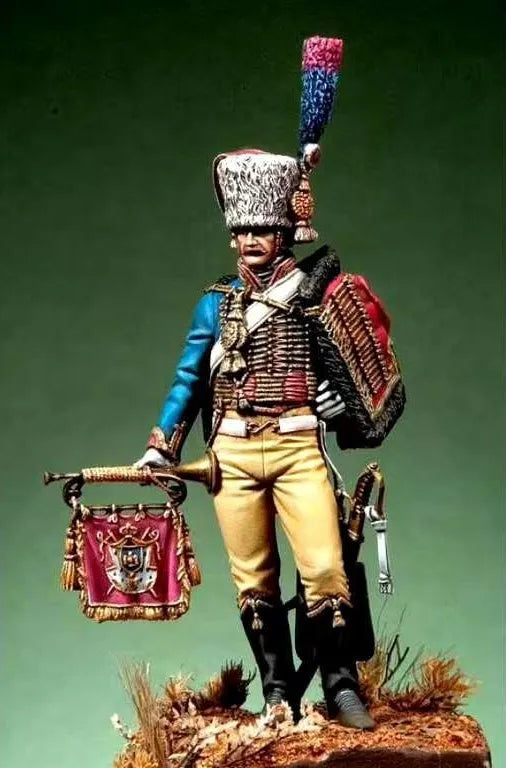 1/32 Napoleonic European Officer, Resin Model Bust Kit, Unassembled and Unpainted