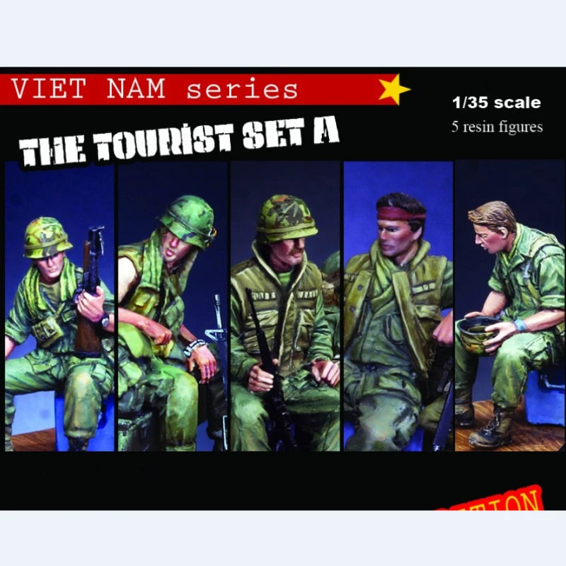 1/35 Vietnam War US Army Soldiers, 5 Figures, Resin Model Figure Kit, Unassembled and Unpainted