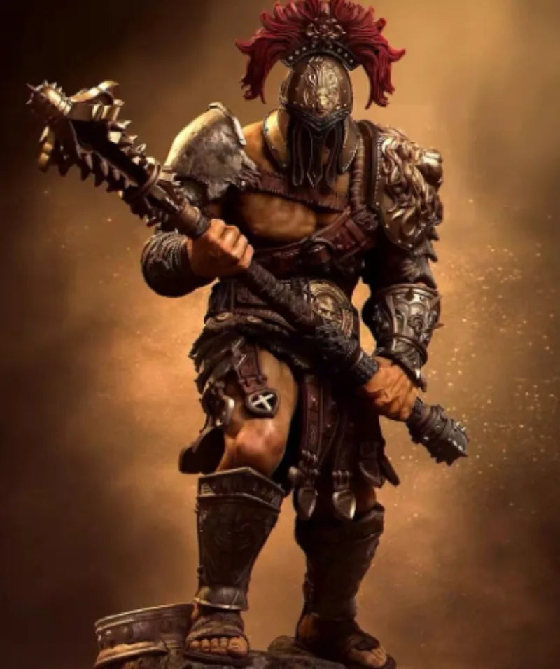 1/24 Ancient Barbarian with Spiky Mohawk and Battle Axe, Resin Model Figure Kit, Unassembled and Unpainted