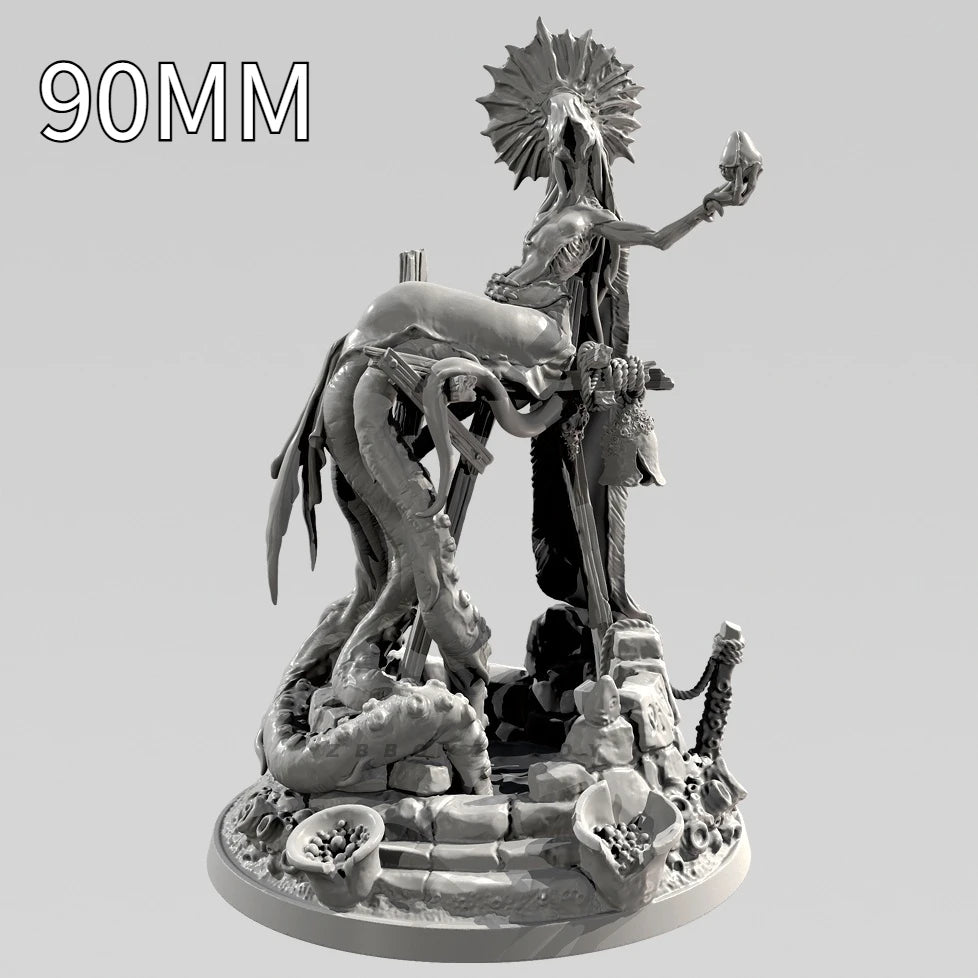 90mm Mythical Ghost Mother, Resin Model Figure Kit, Mythology Theme, Unassembled and Unpainted