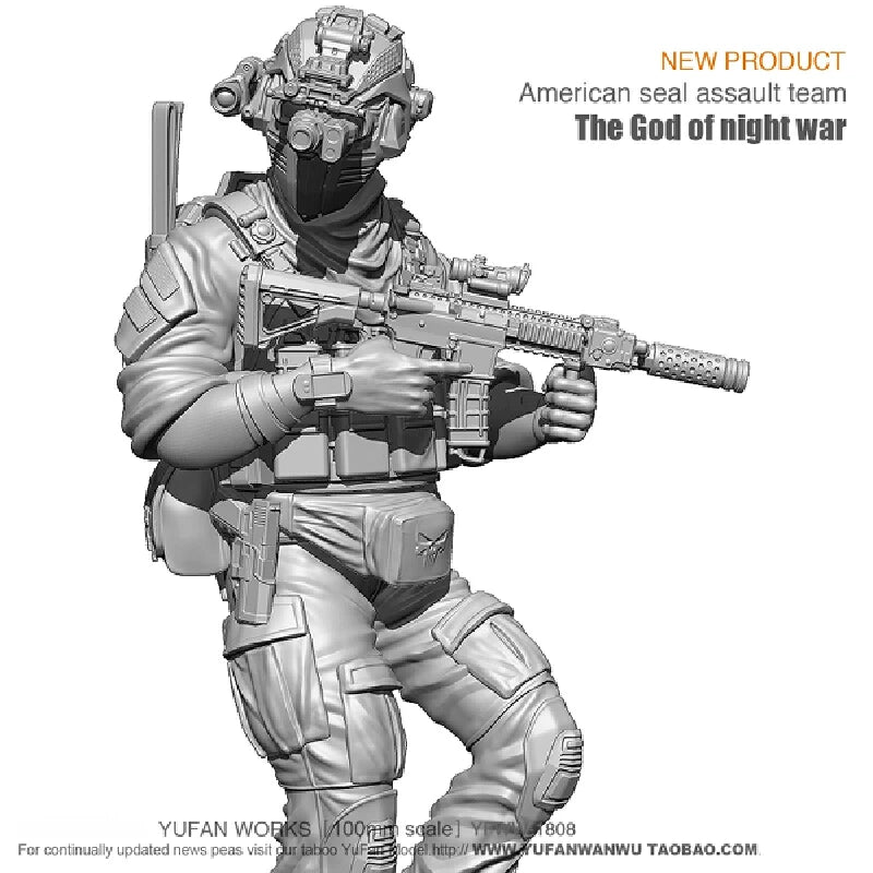 1/18 Modern Assault Team, 5 Figures, Resin Model Figure Kit, Unassembled and Unpainted