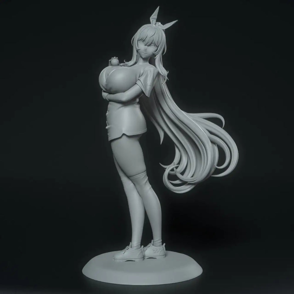 1/24 Long-Haired Elf Maiden in Short Dress, Resin Model Figure Kit, Anime Theme, Unassembled and Unpainted