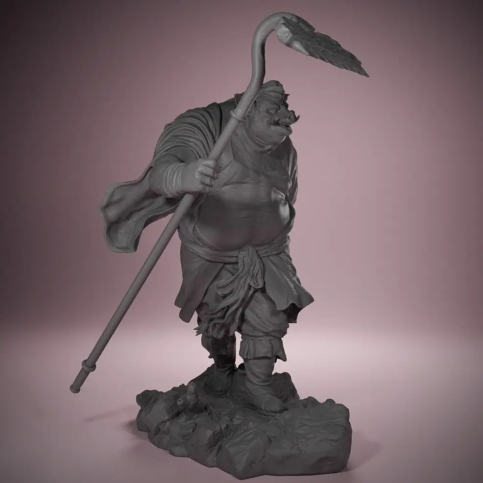 1/72 Pig Warrior, Resin Model Figure Kit, Fantasy Theme, Unassembled and Unpainted