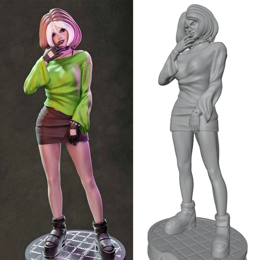 1/24 Sci-Fi Female Pilot, Resin Model Figure Kit, Unassembled and Unpainted