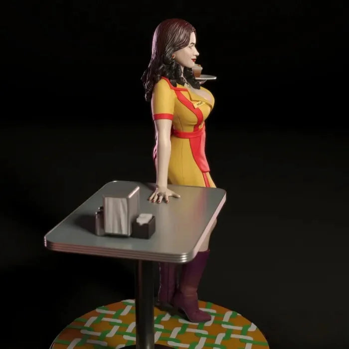 1/10 Waitress, Resin Model Figure Kit, Anime Theme, Unassembled and Unpainted