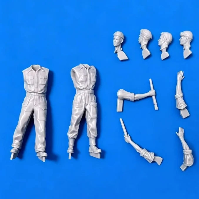 1/35 WWII British Officer Directing Troops, Resin Model Figure Kit, Unassembled and Unpainted