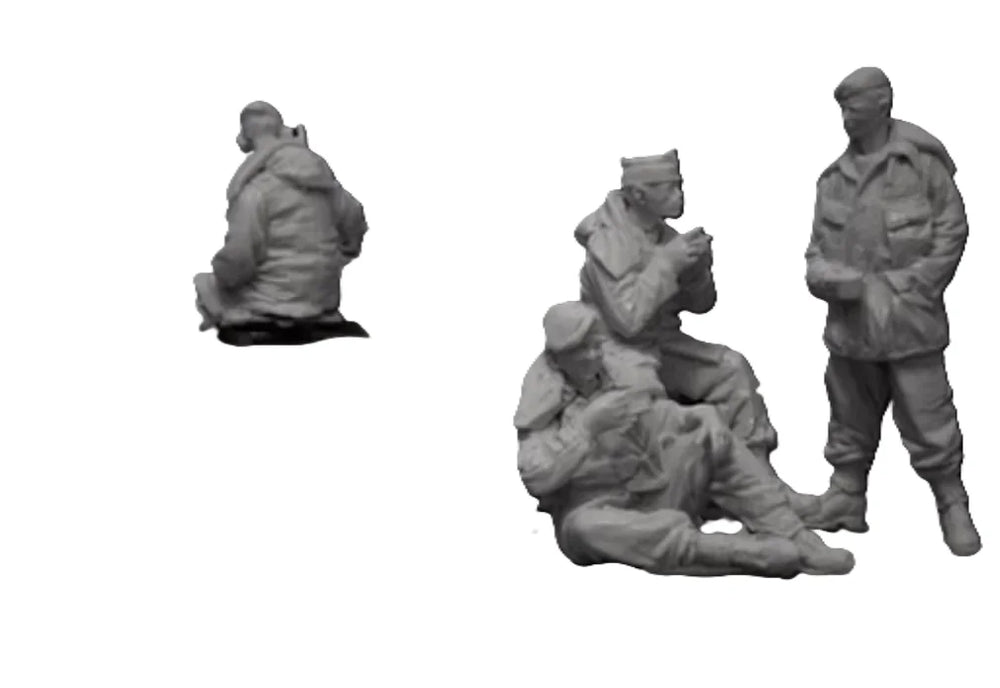 1/35 WWII Soviet Command Squad with Officers, 4 Figures, Resin Model Figure Kit, Unassembled and Unpainted