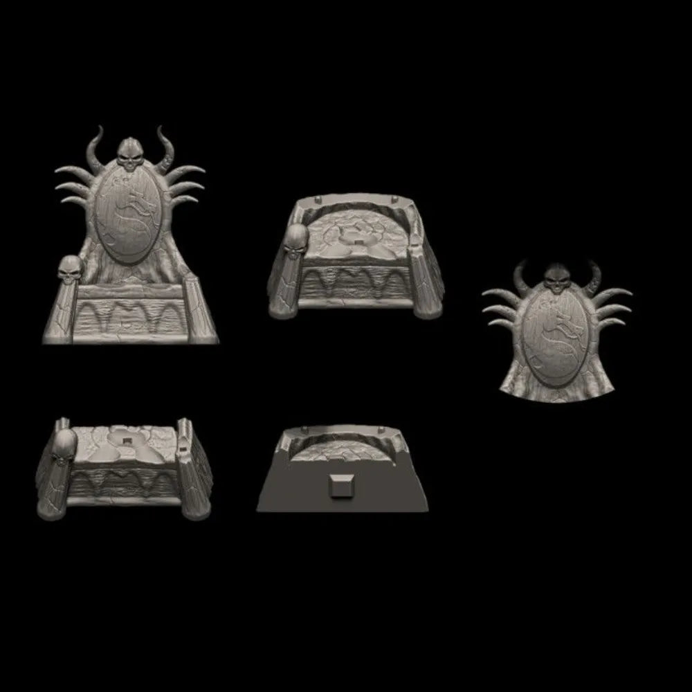 1/12 Chaos Daemon Warrior, Resin Model Figure Kit, Fantasy Theme, Unassembled and Unpainted