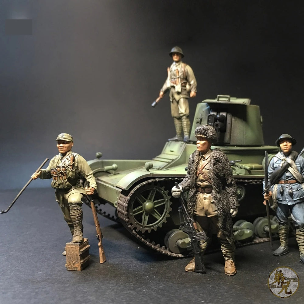 1/35 WWI Japanese Infantry with Bayonets, 12 Figures, Resin Model Figure Kit, Unassembled and Unpainted