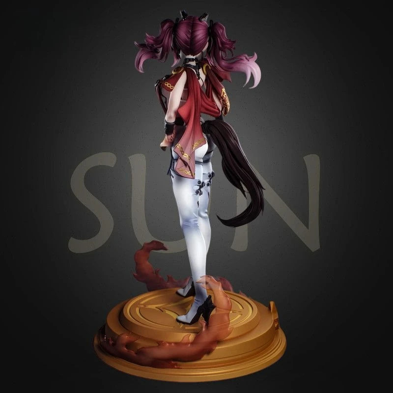 Pink-Haired Anime Girl, Resin Model Figure Kit, Anime Theme, Unassembled and Unpainted