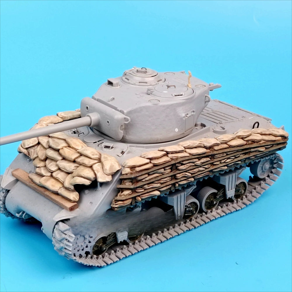 1/35 WWII Tank Sandbag Armor, Resin Model Accessory Kit, Unpainted
