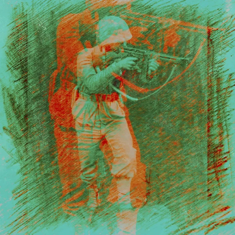 1/16 WWII Soviet Infantry Firing PPSh-41, Resin Model Figure Kit, Unassembled and Unpainted