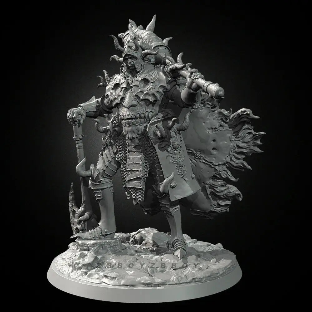 75mm Earth Demon King, Resin Model Figure Kit, Fantasy Theme, Unassembled and Unpainted