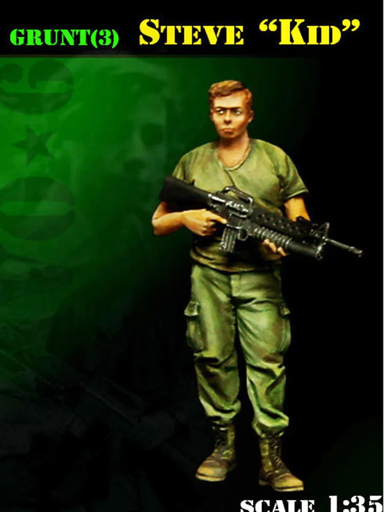 1/35 Vietnam War US Soldier, Resin Model Figure Kit, Unassembled and Unpainted