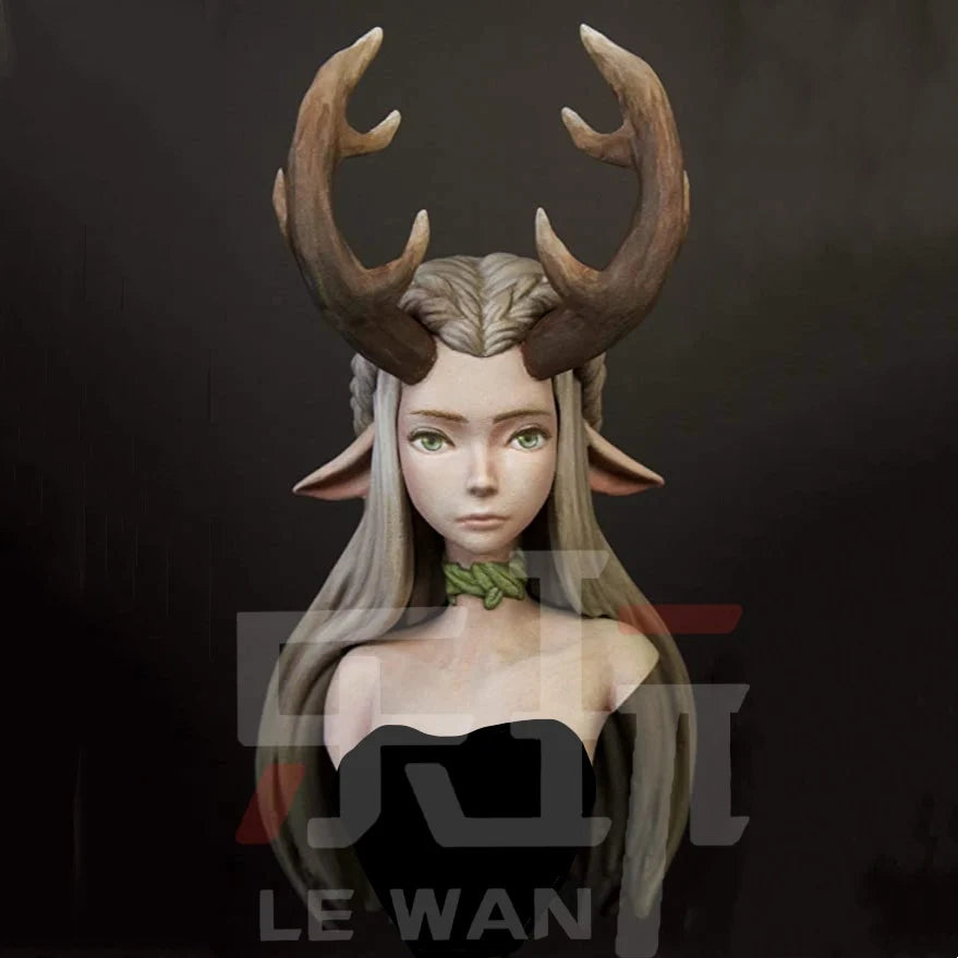 Forest Elf, Resin Model Bust Kit, Fantasy Theme, Unassembled and Unpainted