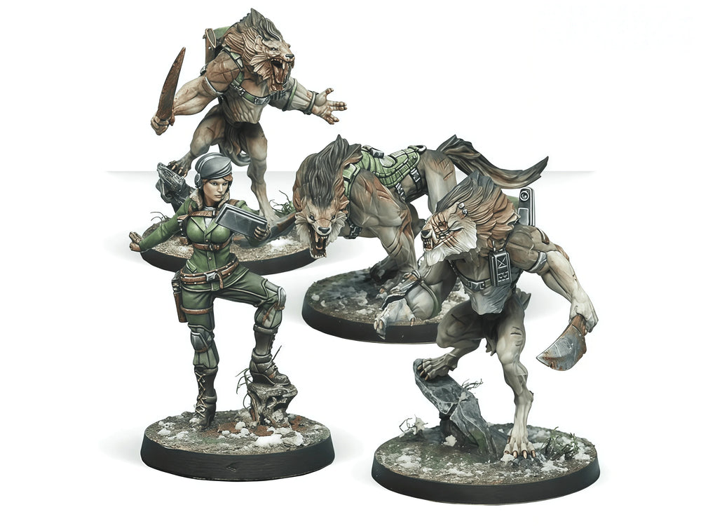Female Tactical Squad, 3 Figures, Resin Model Figure Kit, Sci-Fi Theme, Unassembled and Unpainted