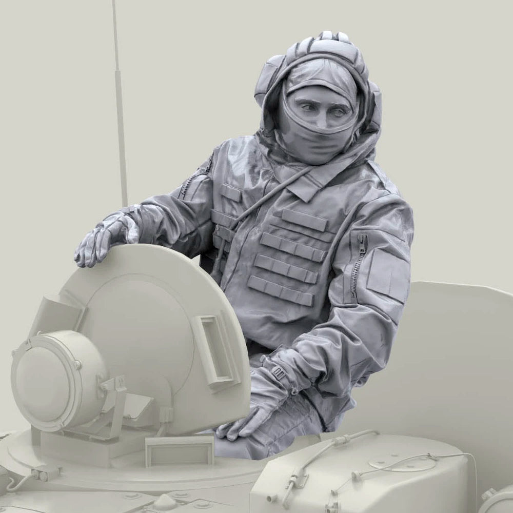 1/35 Modern Russian Tank Crew in Balaclavas and Tactical Gear, 2 Figures, Resin Model Figure Kit, Unassembled and Unpainted