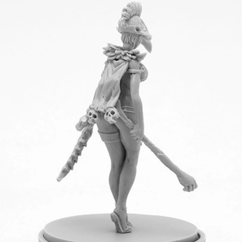 30mm Female Warriors, 3 Figures, Resin Model Figure Kit, Fantasy Theme, Unassembled and Unpainted