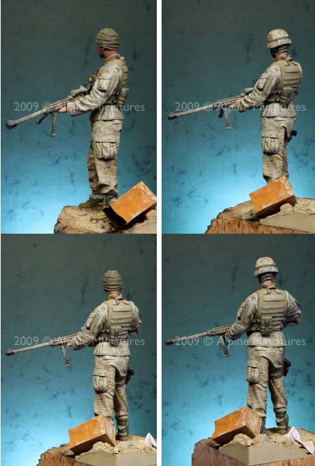 1/16 Modern US Marine Sniper, Resin Model Figure Kit, Unassembled and Unpainted