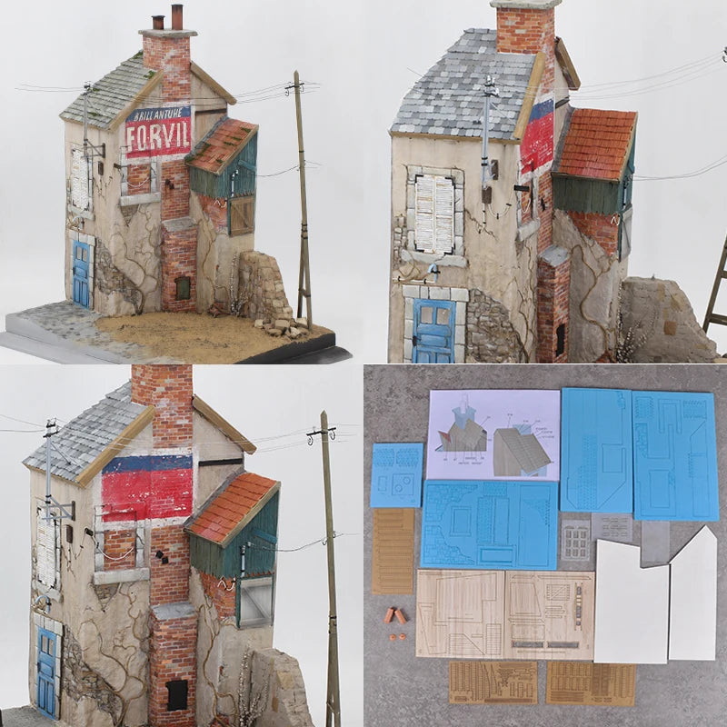 1/35 Modern Residential Villa, Resin Model Diorama Kit, Unassembled and Unpainted