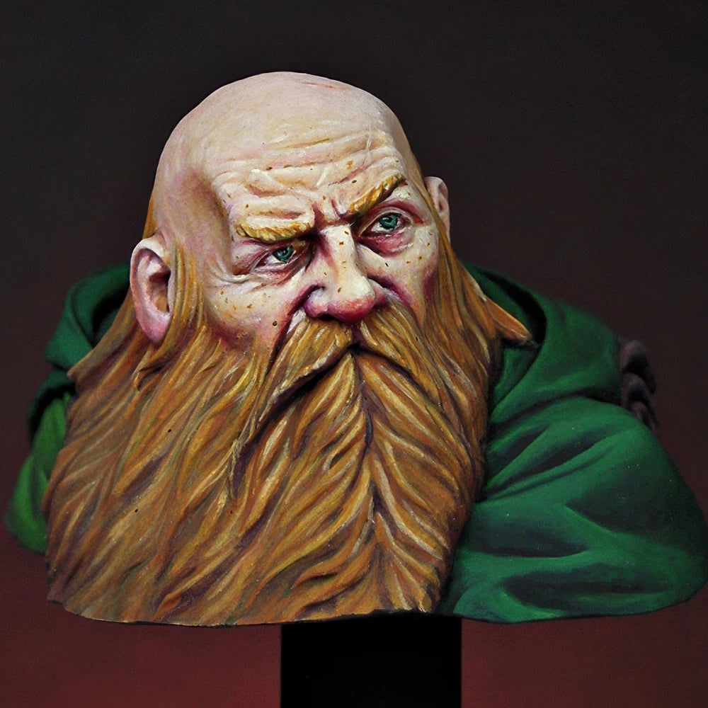 1/16 Dwarf, Resin Model Bust Kit, Fantasy Theme, Unassembled and Unpainted