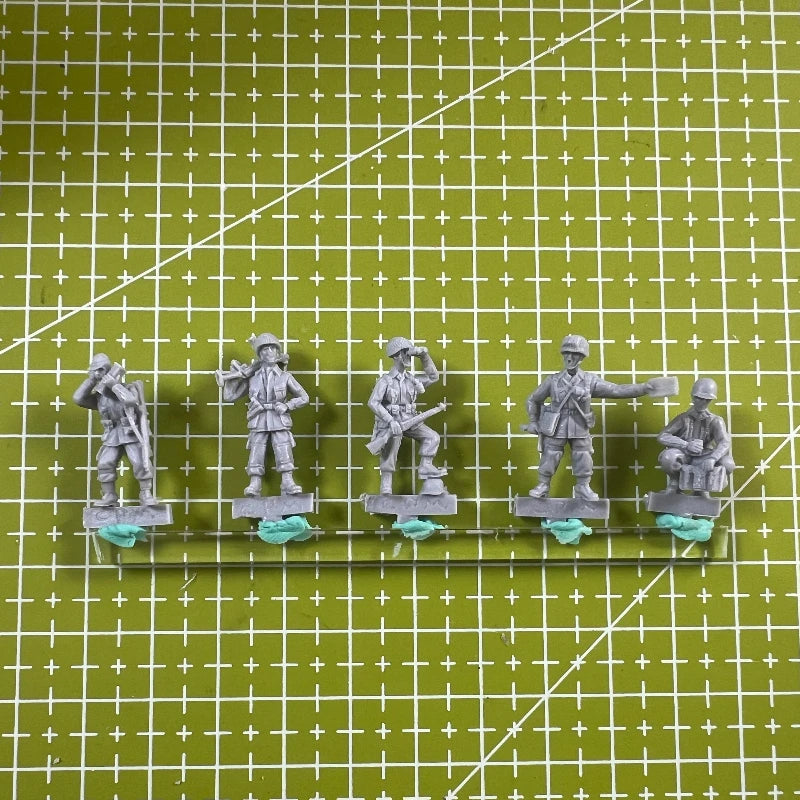 1/72 Modern Airborne Team, 5 Figures, Resin Model Figure Kit, Unassembled and Unpainted