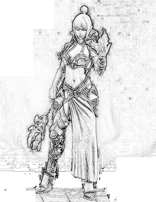 1/24 Female Fantasy Warrior with Ornate Armor, Resin Model Figure Kit, Fantasy Theme, Unassembled and Unpainted