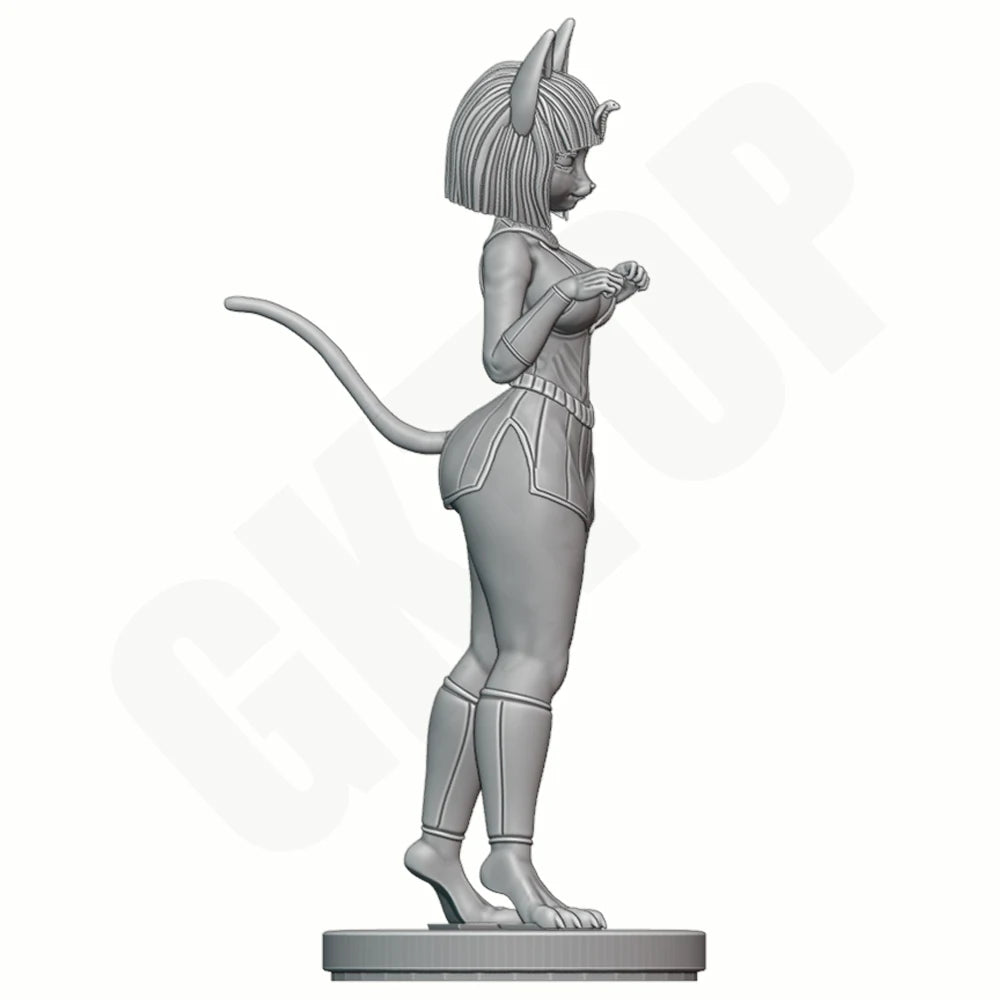 1/24 Egyptian Cat Girl, 5 Figures, Resin Model Figure Kit, Anime Theme, Unassembled and Unpainted