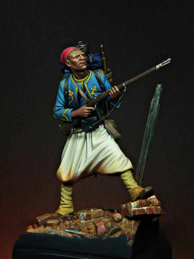1/24 Napoleonic French Grenadier Charging with Bayonet, Resin Model Figure Kit, Unassembled and Unpainted
