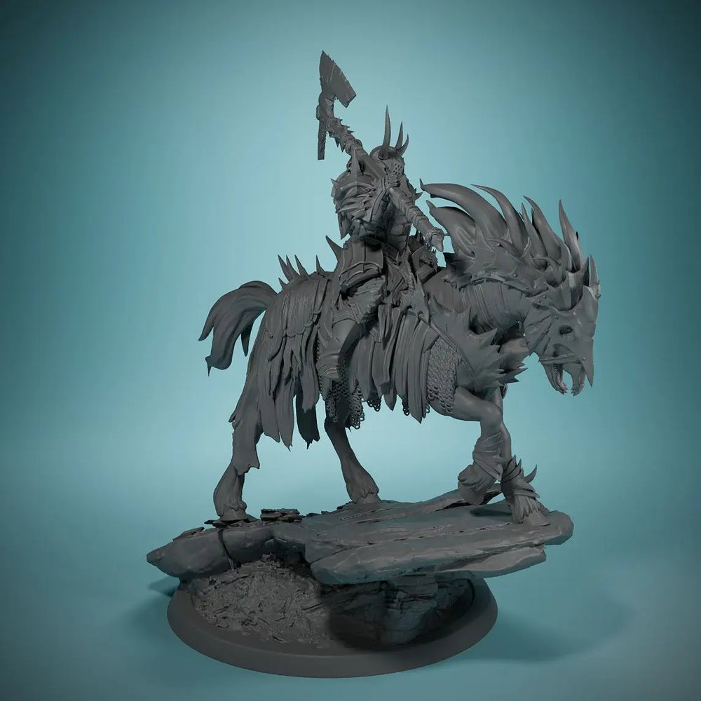 80mm Death Knight, Resin Model Figure Kit, Fantasy Theme, Unassembled and Unpainted