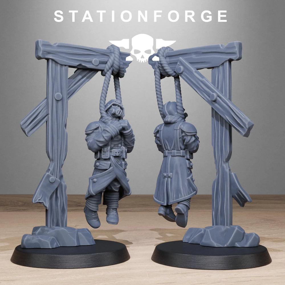 28mm GrimGuard Objective Markers, 10 Figures, Resin Model Figure Kit, Sci-Fi Theme, Unassembled and Unpainted