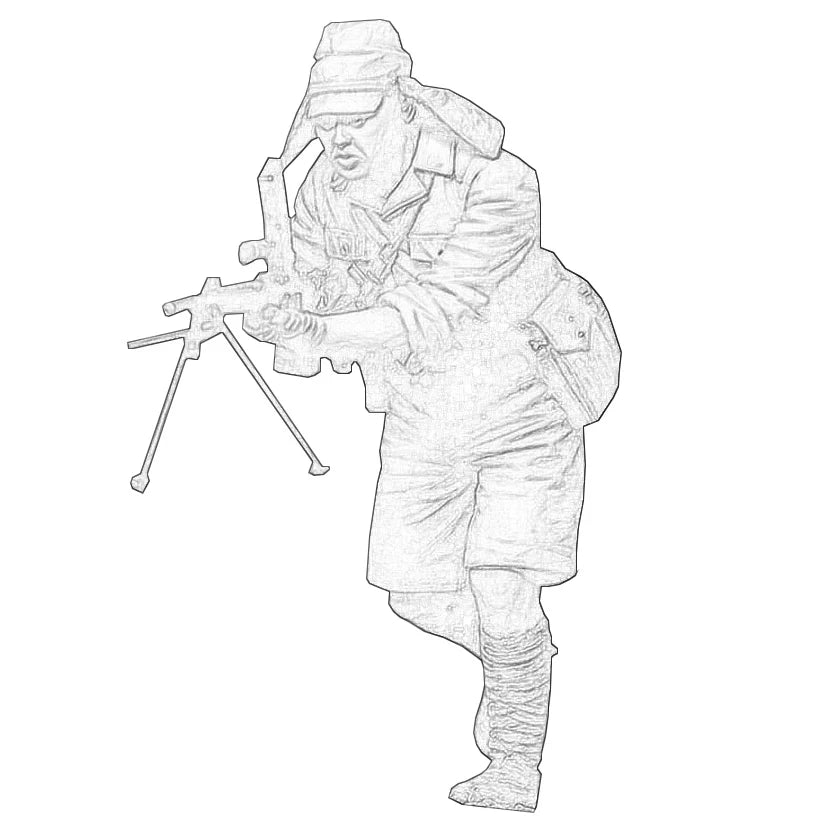 1/24 Modern CQB Operator with Rifle, Resin Model Figure Kit, Unassembled and Unpainted