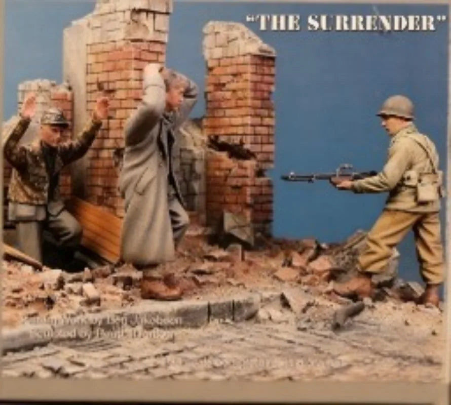 1/35 WWII US Army Urban Scene, 5 Figures, Resin Model Figure Kit, Unassembled and Unpainted