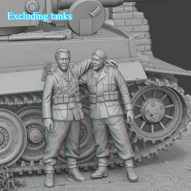 1/35 WWI Grenadiers, 4 Figures, Resin Model Figure Kit, Unassembled and Unpainted