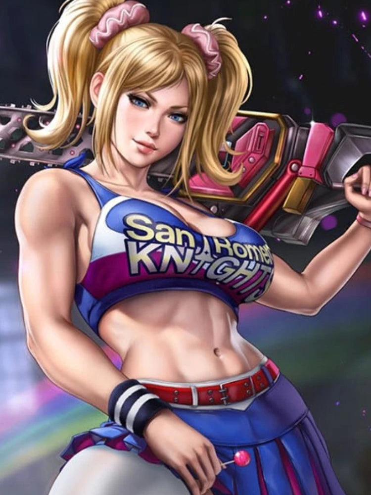 1/24 Lollipop Chainsaw Female, Resin Model Figure Kit, Anime Theme, Unassembled and Unpainted