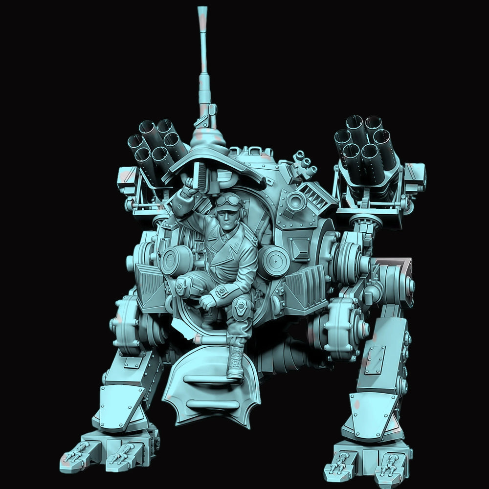 1/35 Military Mecha Soldier, Resin Model Figure Kit, Sci-Fi Theme, Unassembled and Unpainted