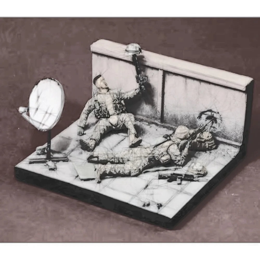 1/35 WWII Soldiers Tactical, 4 Figures, Resin Model Diorama Kit, Unassembled and Unpainted