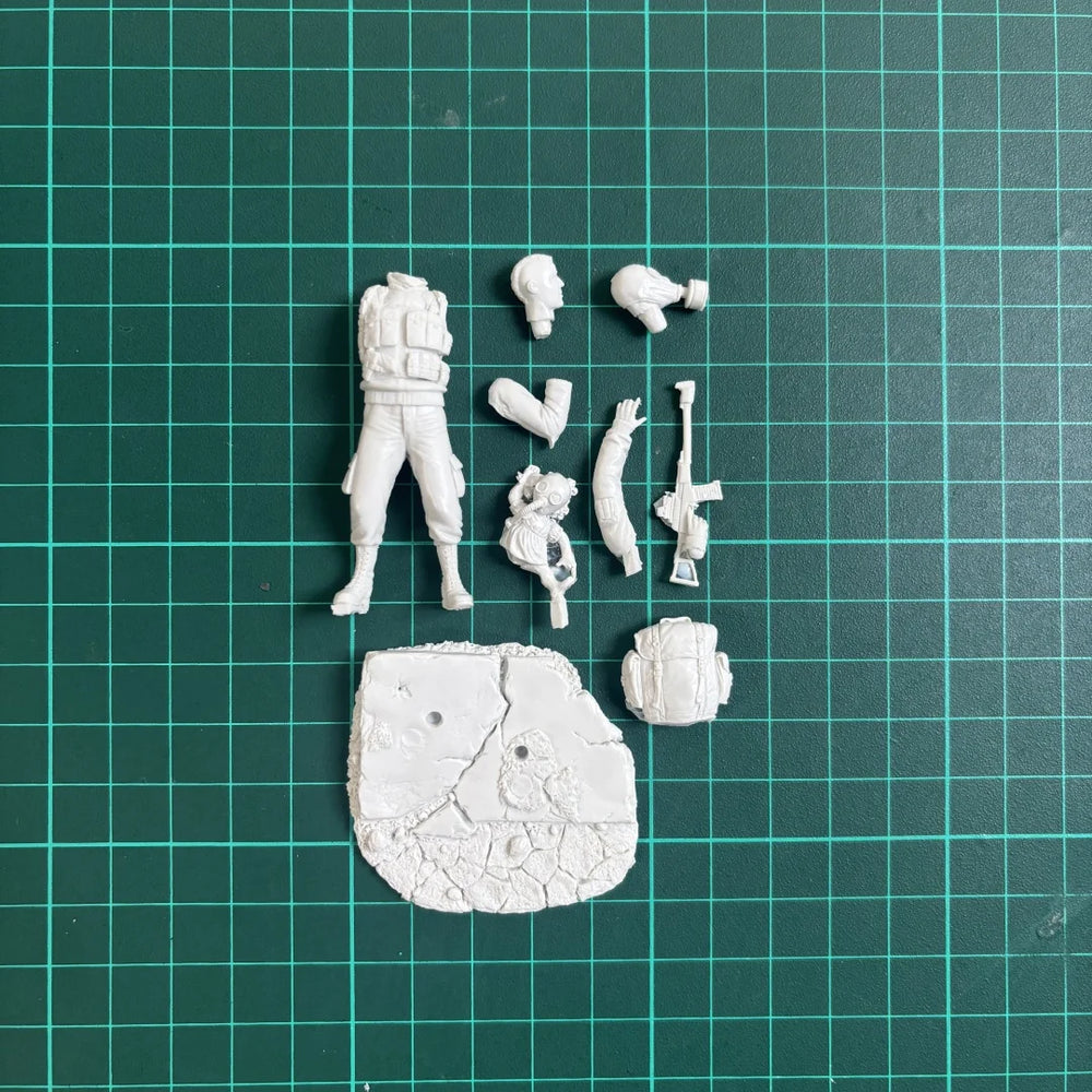 54mm Modern Tactical Operator, Resin Model Figure Kit, Unassembled and Unpainted